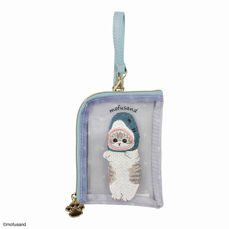 Estuche de malla mofusand con gato tiburón