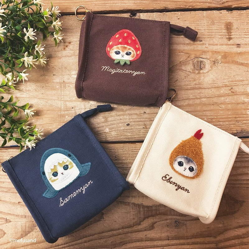 Mofusand Mini estuche suave con diseño de camarón