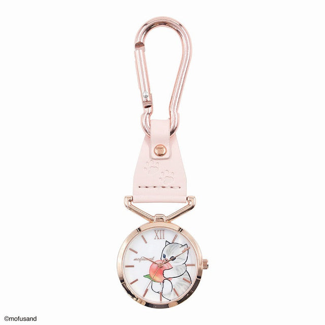 Reloj con mosquetón mofusand (durazno)