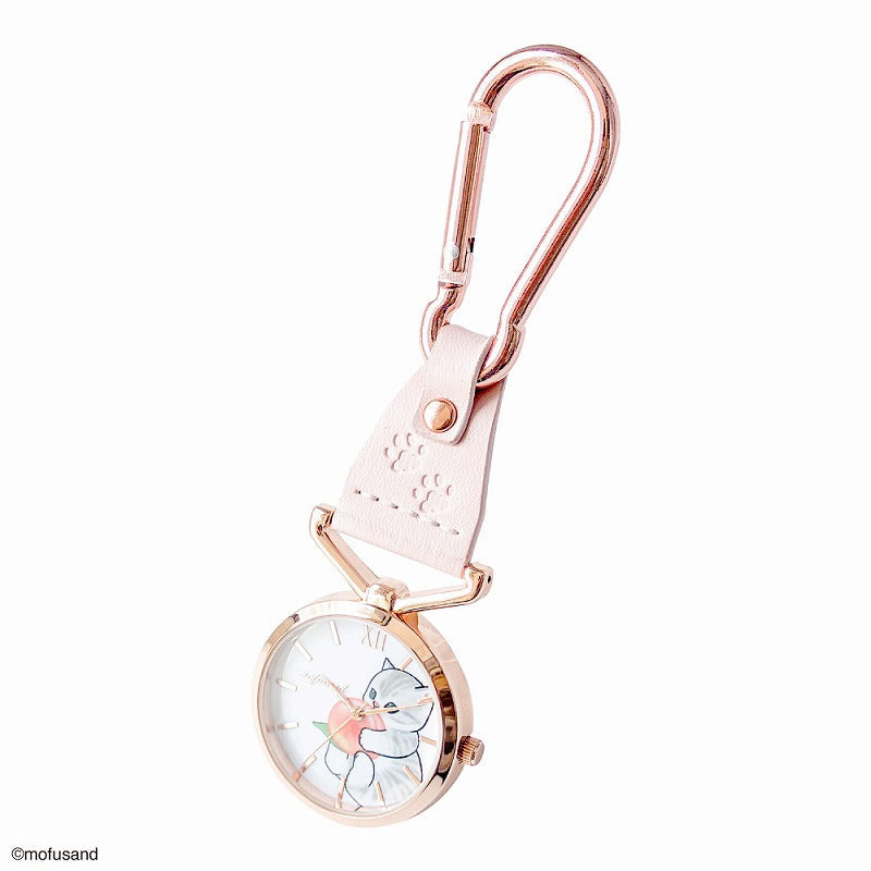 Reloj con mosquetón mofusand (durazno)