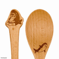 Cuchara de madera Mofusand - gato tiburón