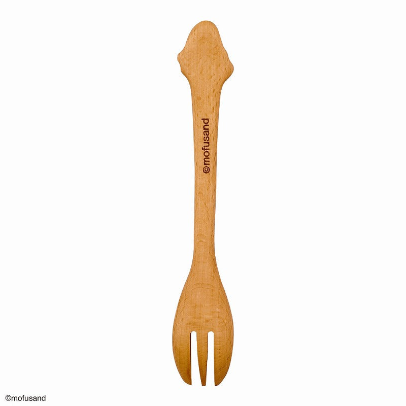 Tenedor de madera Mofusand - gatito tiburón