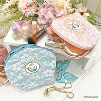 Estuche azul Mofusand con encaje y bordado
