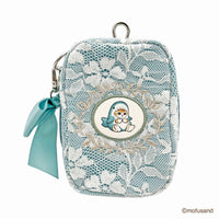 Estuche vertical mofusand con encaje y bordado