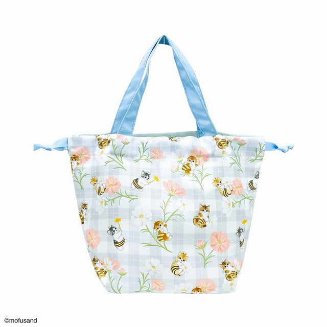 Bolso azul de flores mofusand