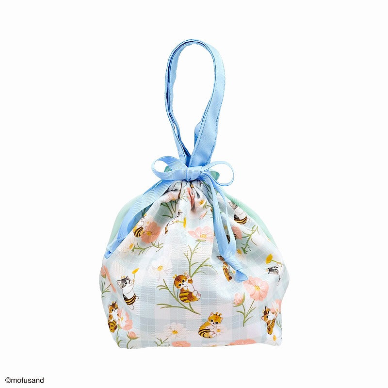 Bolso azul de flores mofusand