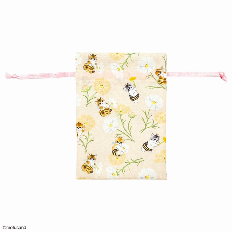 Estuche pequeño mofusand de flores amarillo