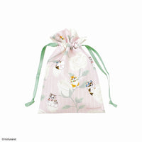 Mofusand: bolsita con cordón floral rosada