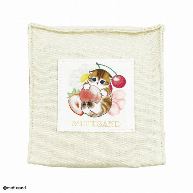 Estuche cosmético cuadrado Mofusand blanco