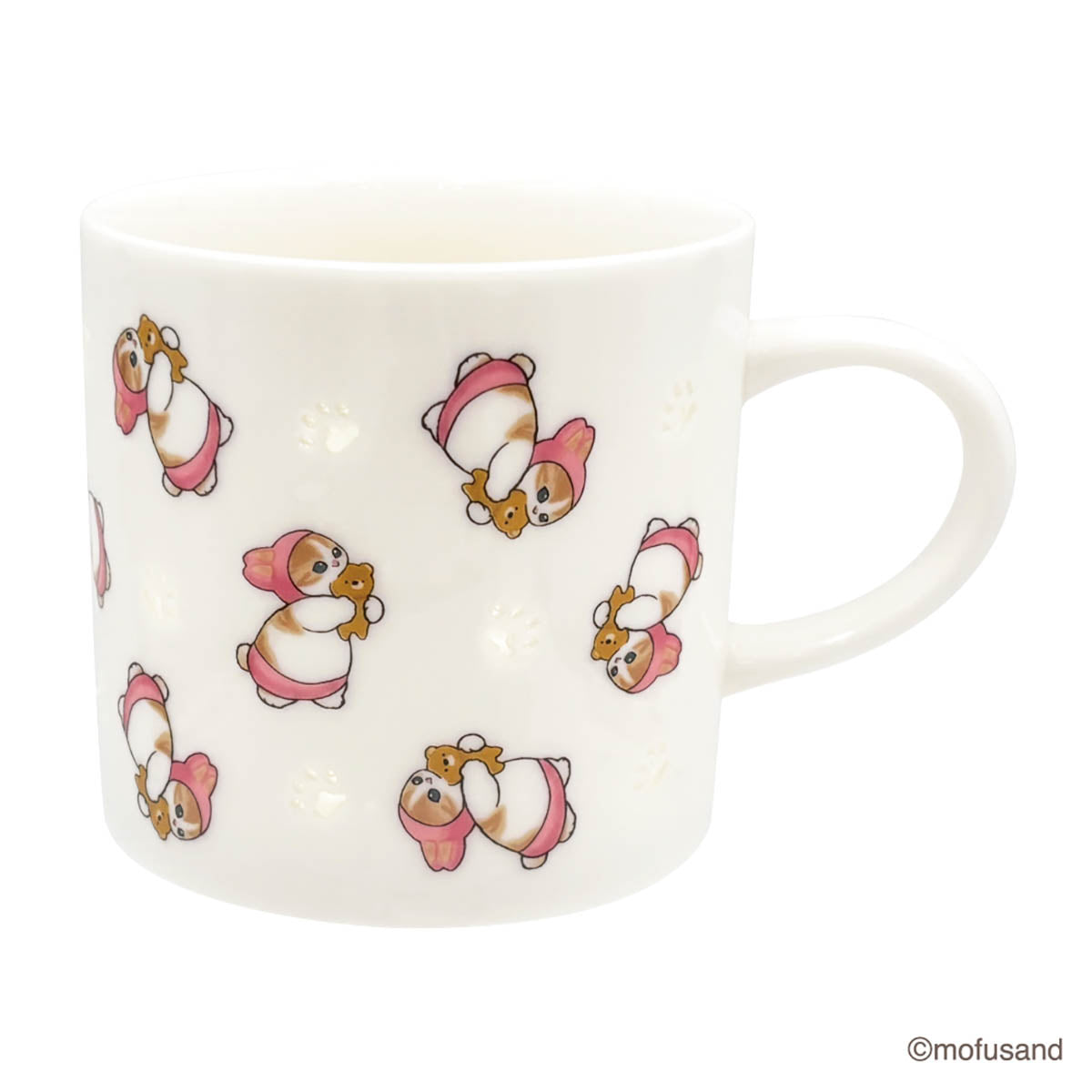 Taza translúcida Mofusand con gato conejo