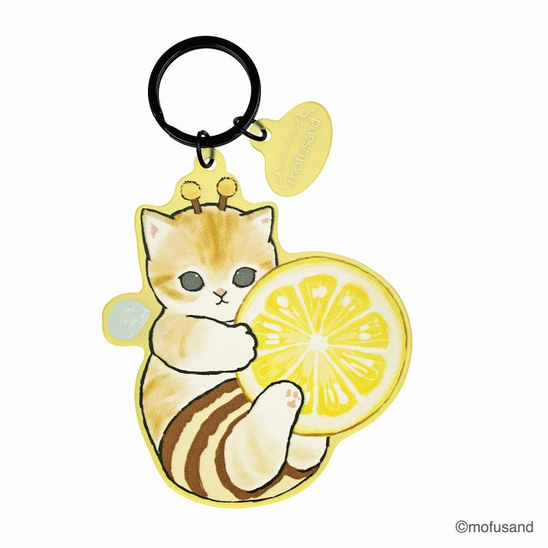 Llavero mate de gatito abeja mofusand