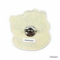 Pin bordado Mofusand pastel con diseño de macaron