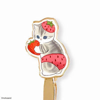 Llavero con clip mofusand de frutilla