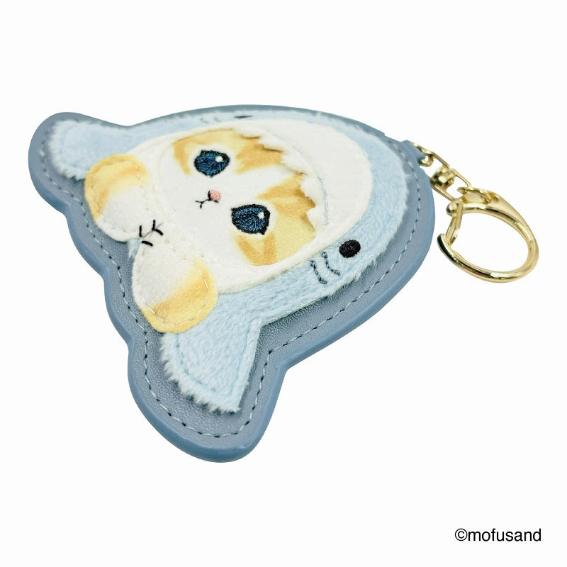 Mofusand Llavero de parche afelpado Shark Cat