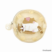 Monedero circular flocado Mofusand: dulces gatunos
