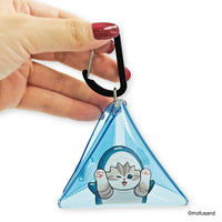 mofusand Estuche triangular transparente de gato tiburón
