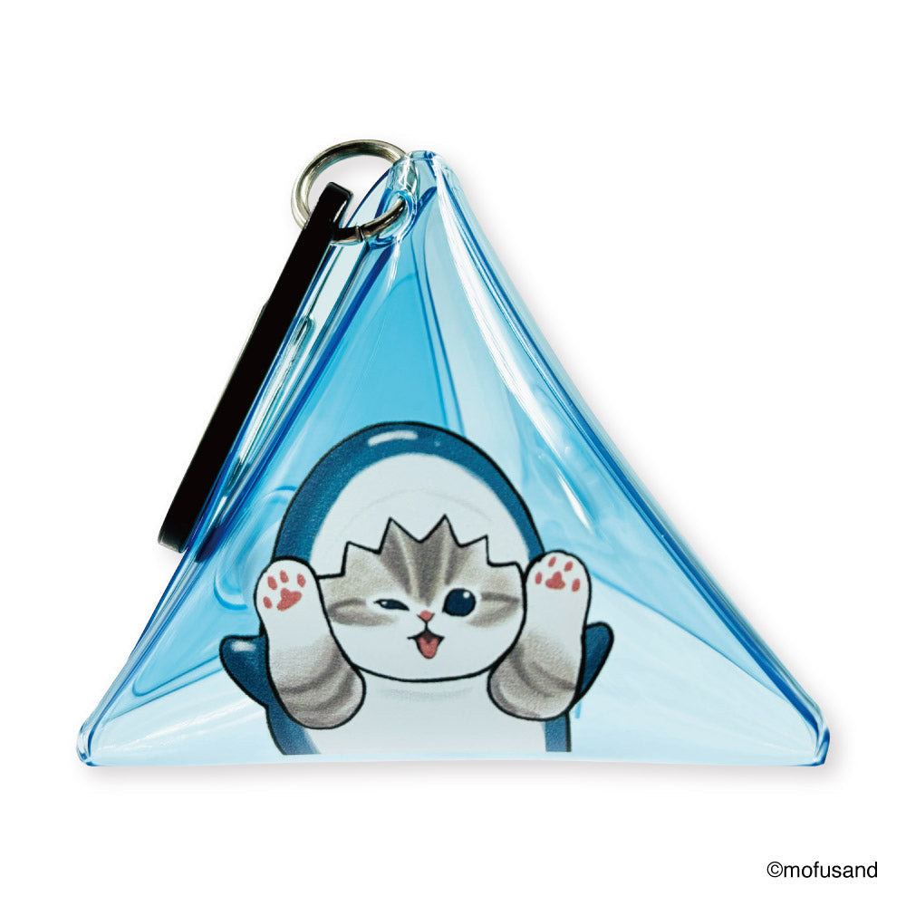 mofusand Estuche triangular transparente de gato tiburón