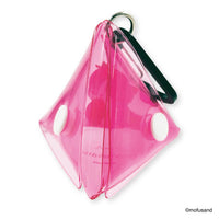 Estuche triangular transparente Mofusand de gatito fresa