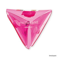 Estuche triangular transparente Mofusand de gatito fresa