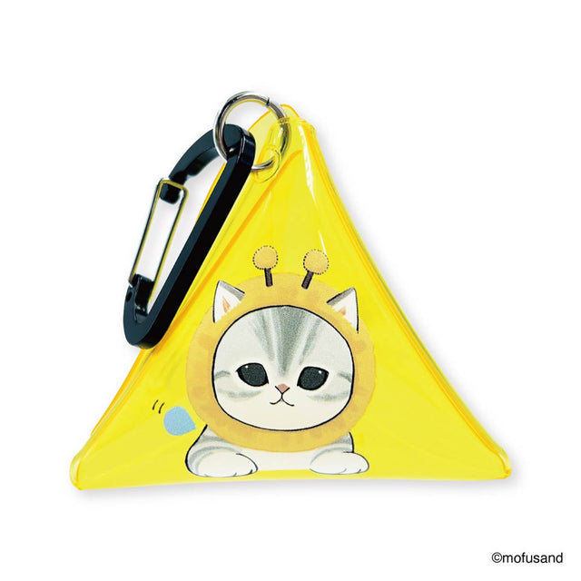 Estuche triangular transparente Mofusand, gatito abeja