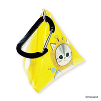 Estuche triangular transparente Mofusand, gatito abeja