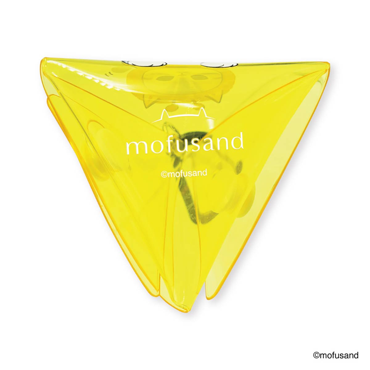 Estuche triangular transparente Mofusand, gatito abeja