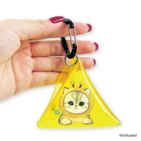 Estuche triangular transparente Mofusand, gatito abeja