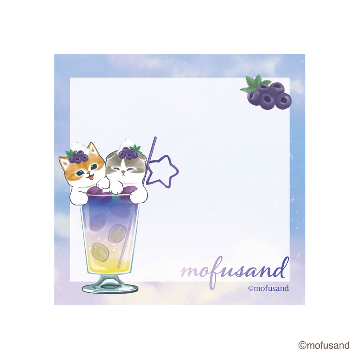 Notas adhesivas mofusand Soda de colores (azul)