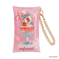 Estuche transparente Mofusand con cadena - Soda colorida