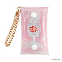 Estuche transparente Mofusand con cadena - Soda colorida