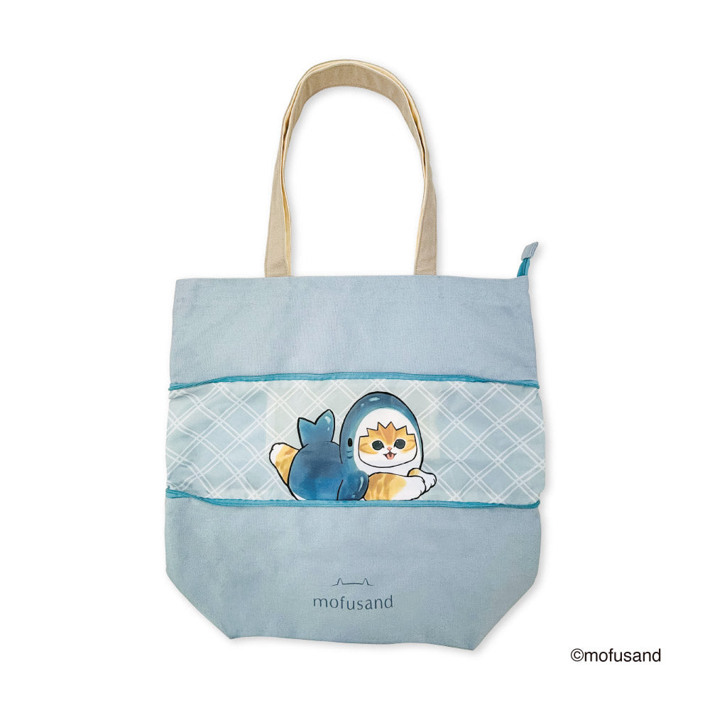 Bolso tote extensible mofusand L azul