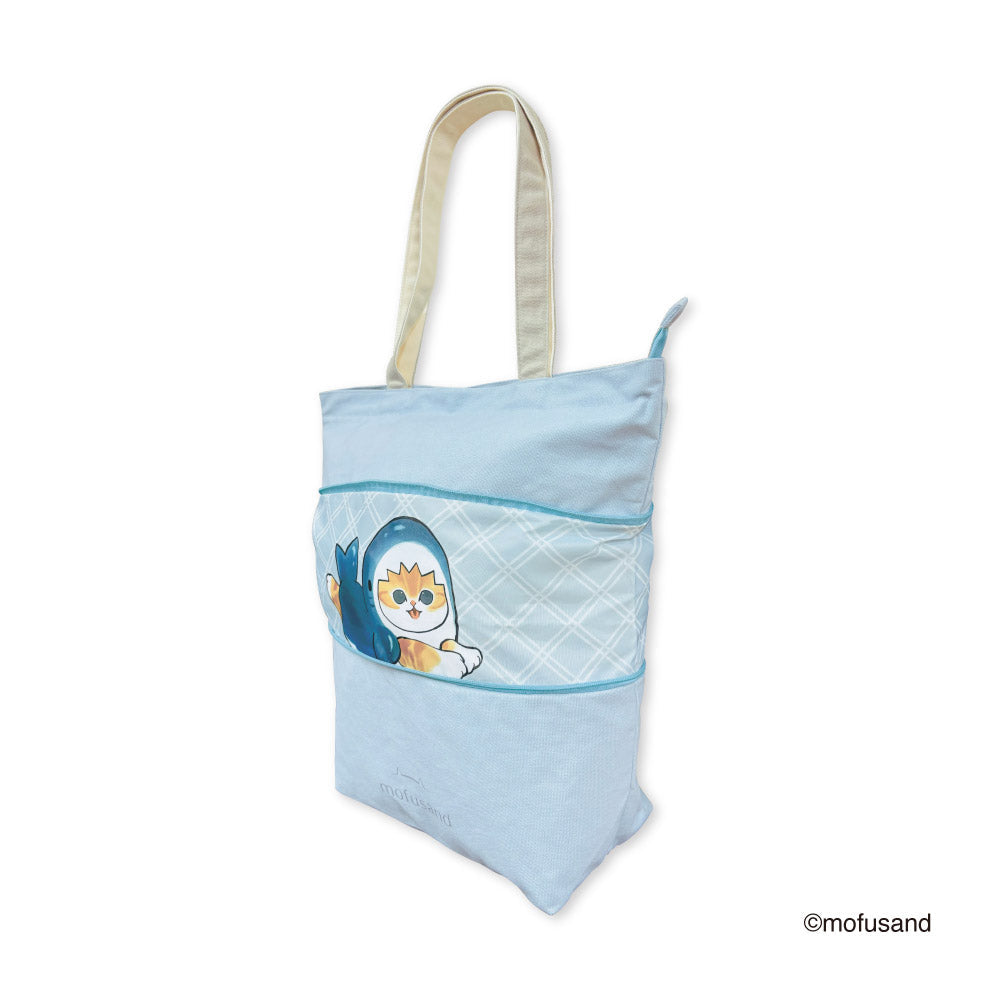 Bolso tote extensible mofusand L azul