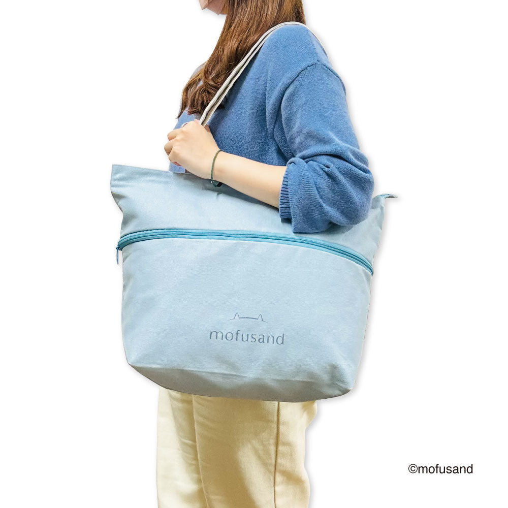 Bolso tote extensible mofusand L azul