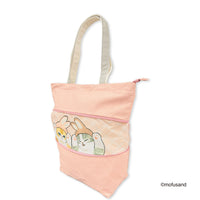 Bolso tote extensible mofusand L (rosado)