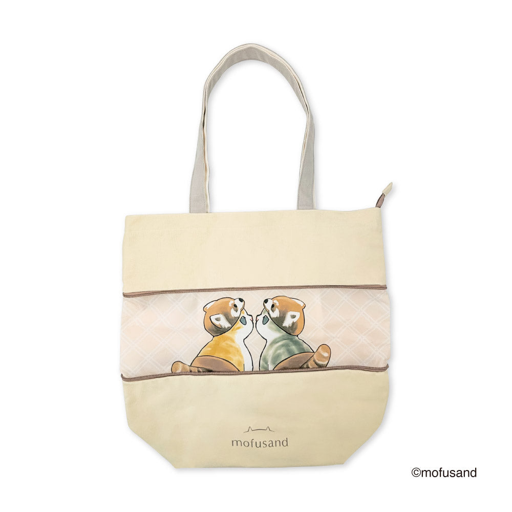 Bolso tote extensible mofusand L beige