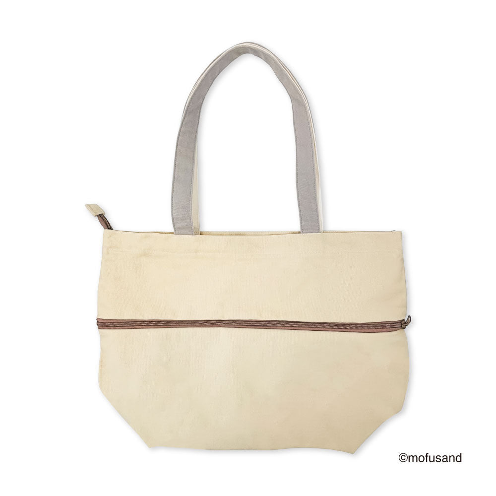 Bolso tote extensible mofusand L beige