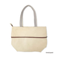 Bolso tote extensible mofusand L beige