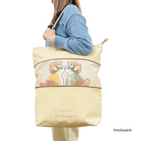 Bolso tote extensible mofusand L beige