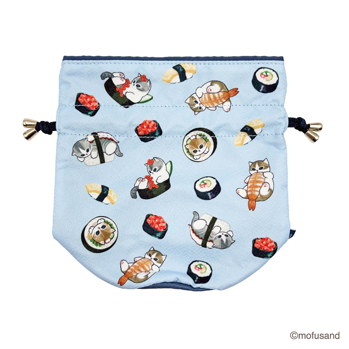 Bolso con cordón Mofusand de sushi