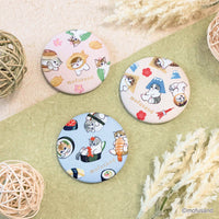 Espejo mofusand con diseño de sushi
