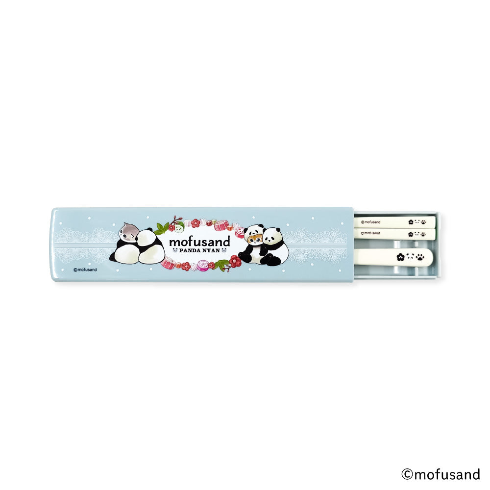 Set de palillos y cuchara Mofusand: Gato panda