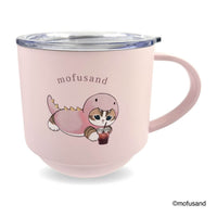 Taza apilable Mofusand con tapa: Gato monstruo