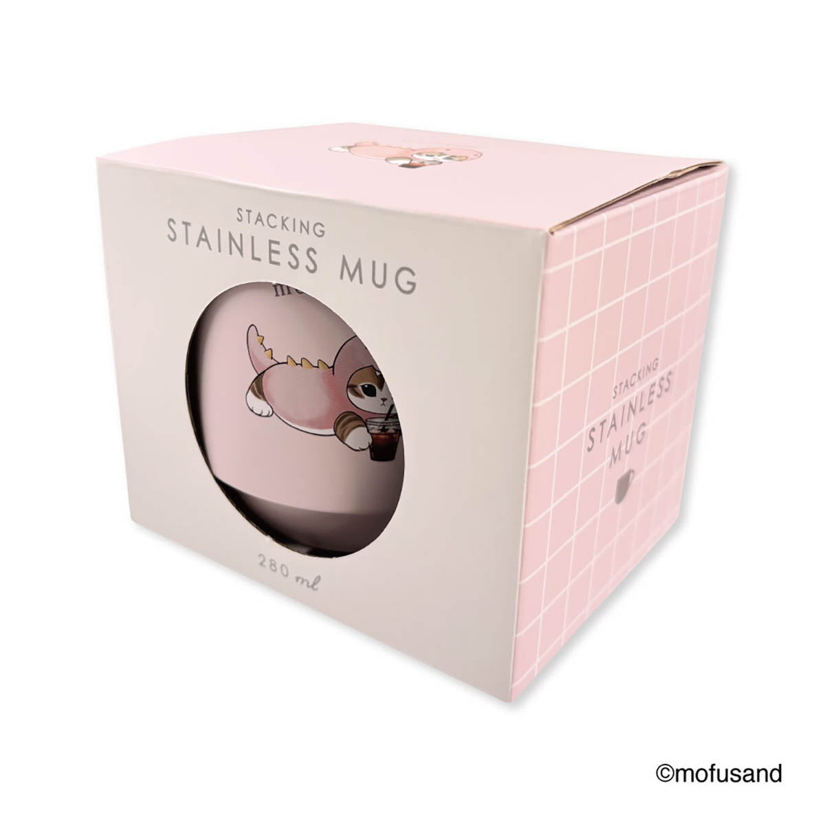 Taza apilable Mofusand con tapa: Gato monstruo