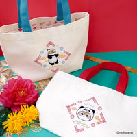Bolso tote Mofusand Gato Panda (rojo)