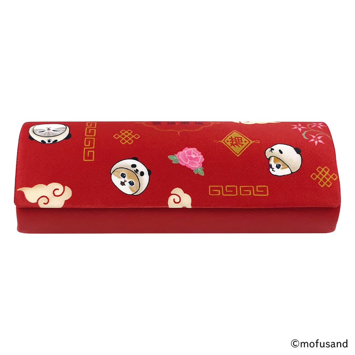 Estuche para lentes Mofusand Gato Panda rojo