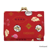 Billetera compacta Mofusand de gatito panda roja