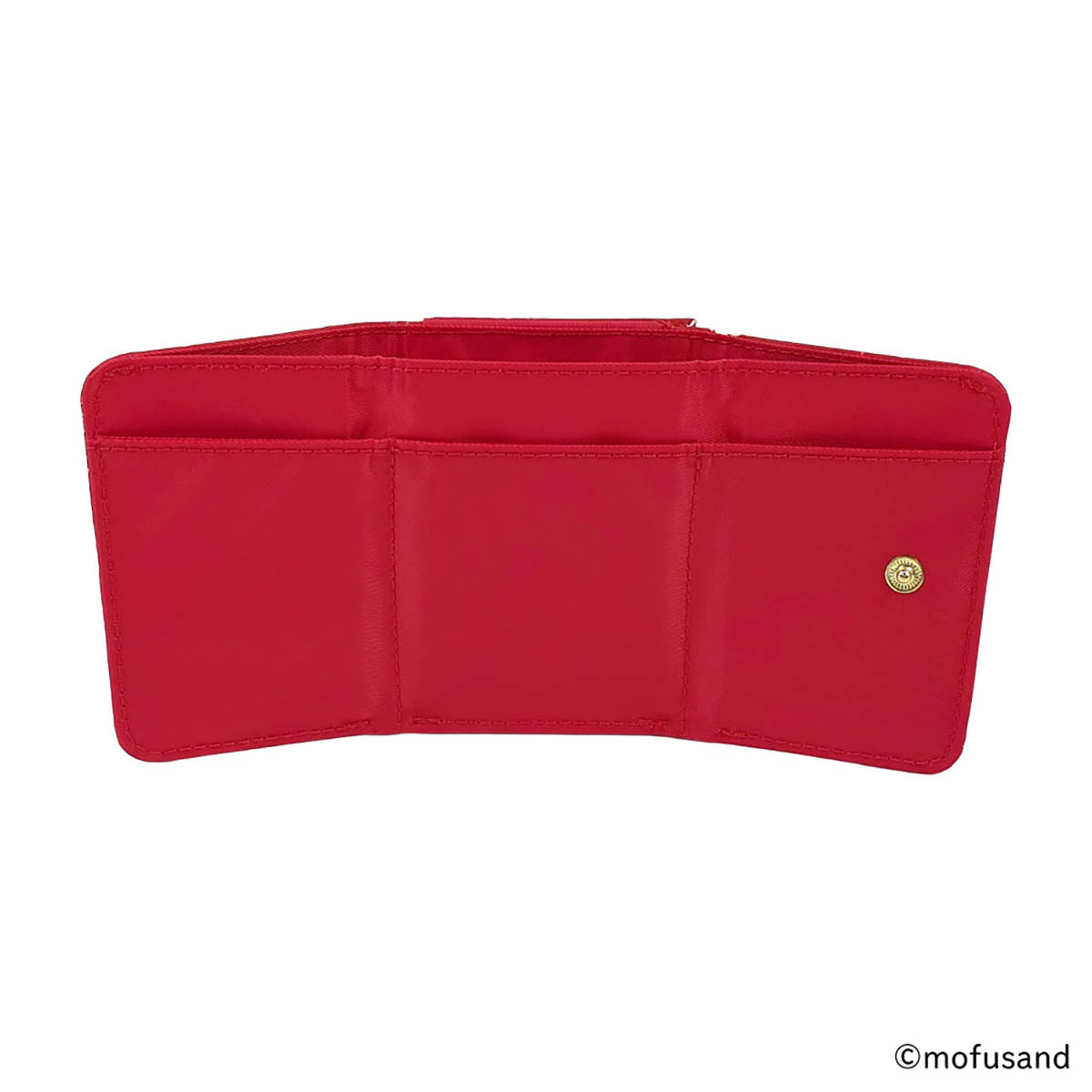 Billetera compacta Mofusand de gatito panda roja