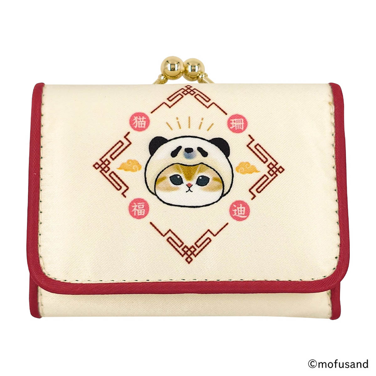 Billetera compacta mofusand Gatito Panda (marfil)