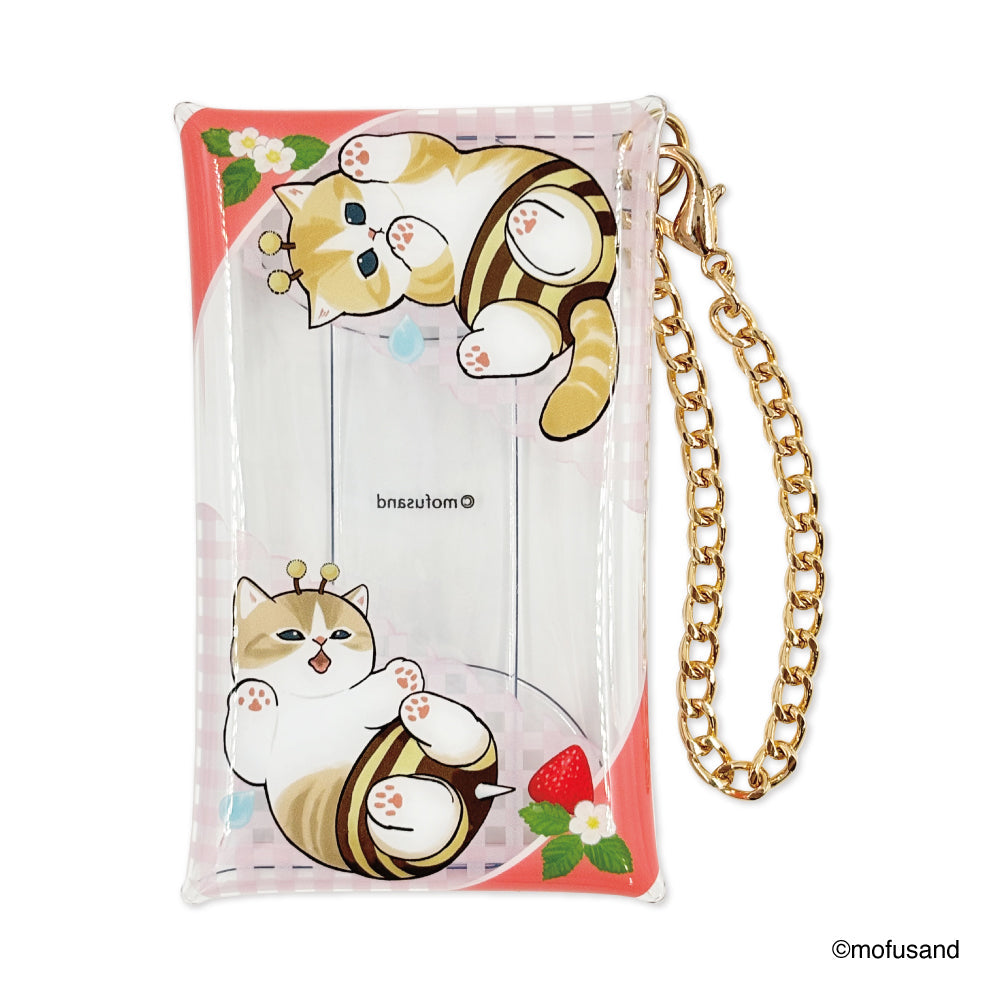 Estuche transparente con cadena Mofusand