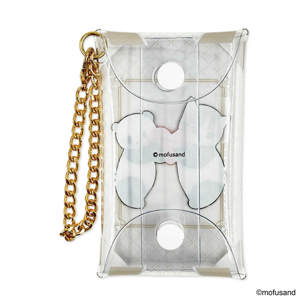 Estuche transparente con cadena mofusand - Gatito panda